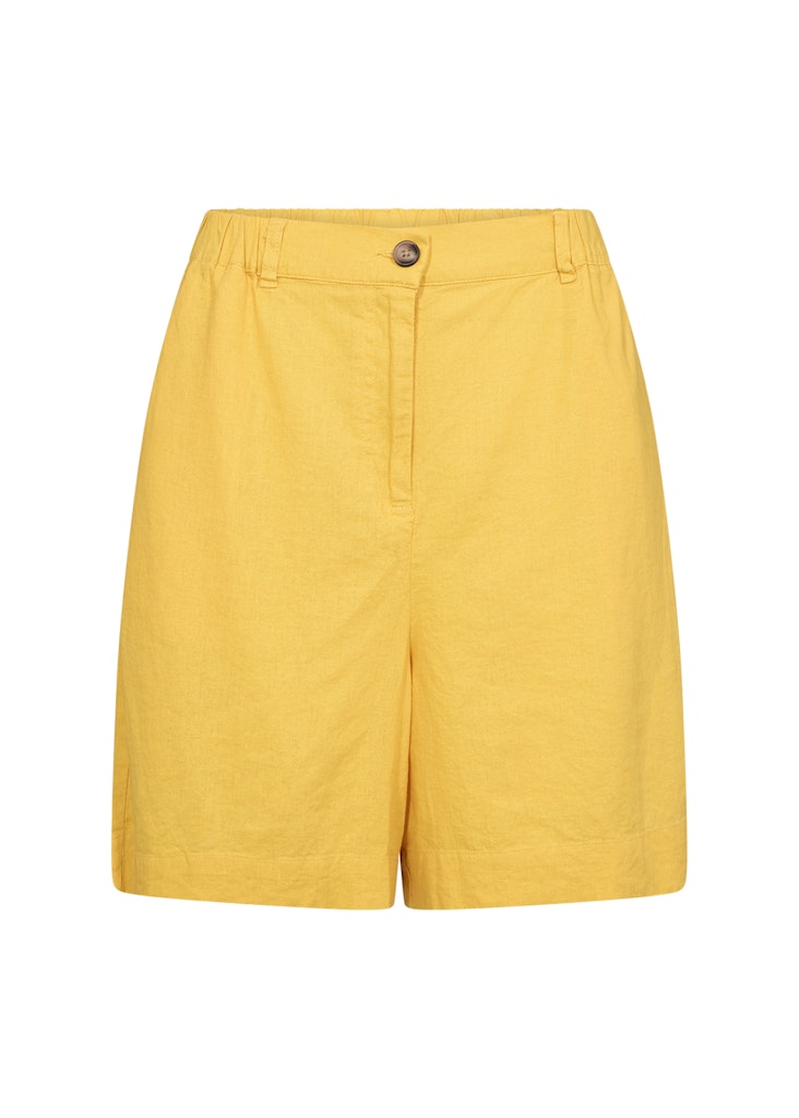 Ina Linen Mix Loose Shorts - Golden Yellow