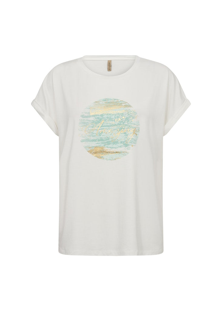 Marica Front Print T-Shirt - Aqua