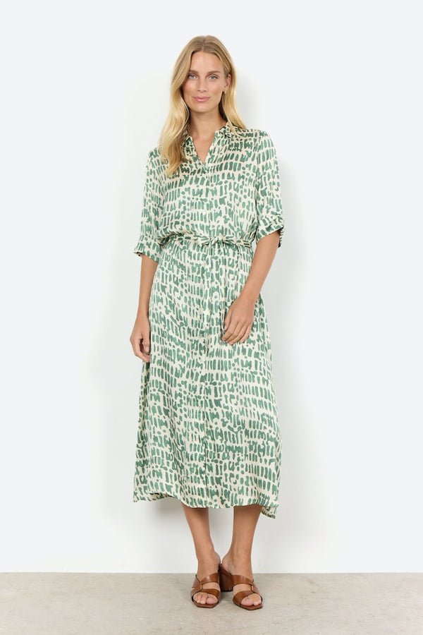 Emmalou 2 V Neck Print Dress - Misty Combi