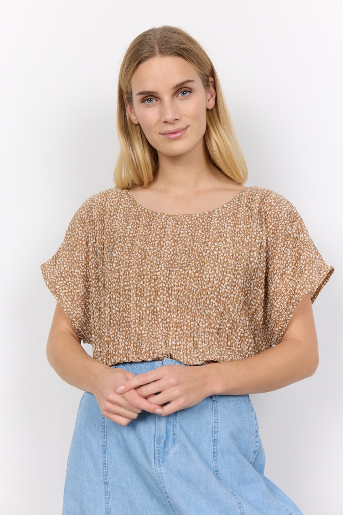 FLEUR 1 T-SHIRT - Desert Brown Combi