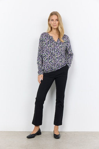 All Over Print Blouse - Lilac Breeze Combi