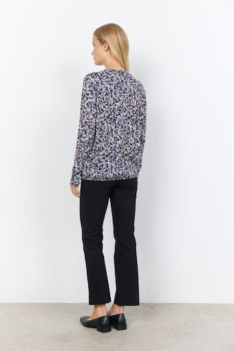 All Over Print Blouse - Lilac Breeze Combi