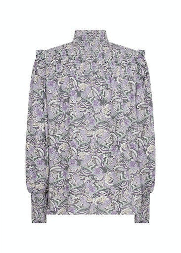 Adine Print Blouse - Lilac Breeze Combi