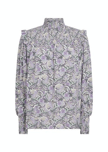 Adine Print Blouse - Lilac Breeze Combi