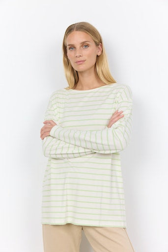 Derby Stripe Top - Bright Green Combi