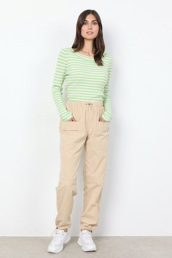 Dollie Stripe Jumper - Bright Green Combi