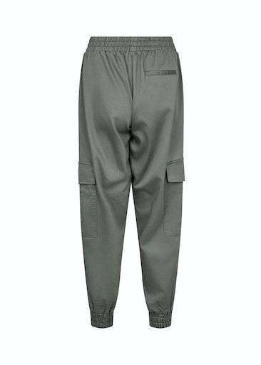 Side Pockets Cuff Trouser - Misty