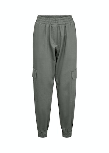 Side Pockets Cuff Trouser - Misty