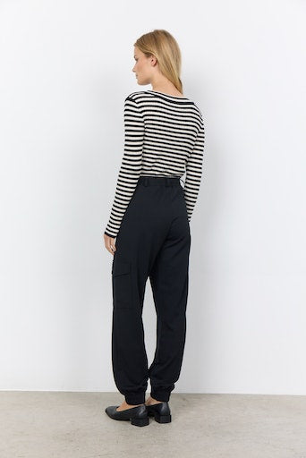 Dollie Stripe Jumper - Black