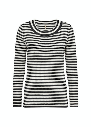 Dollie Stripe Jumper - Black