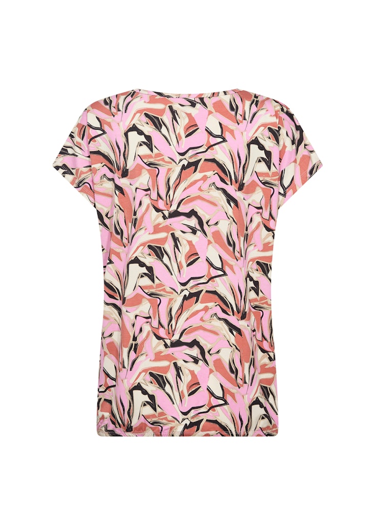 Marica 279 Round Neck Print T-Shirt - Pink Combi