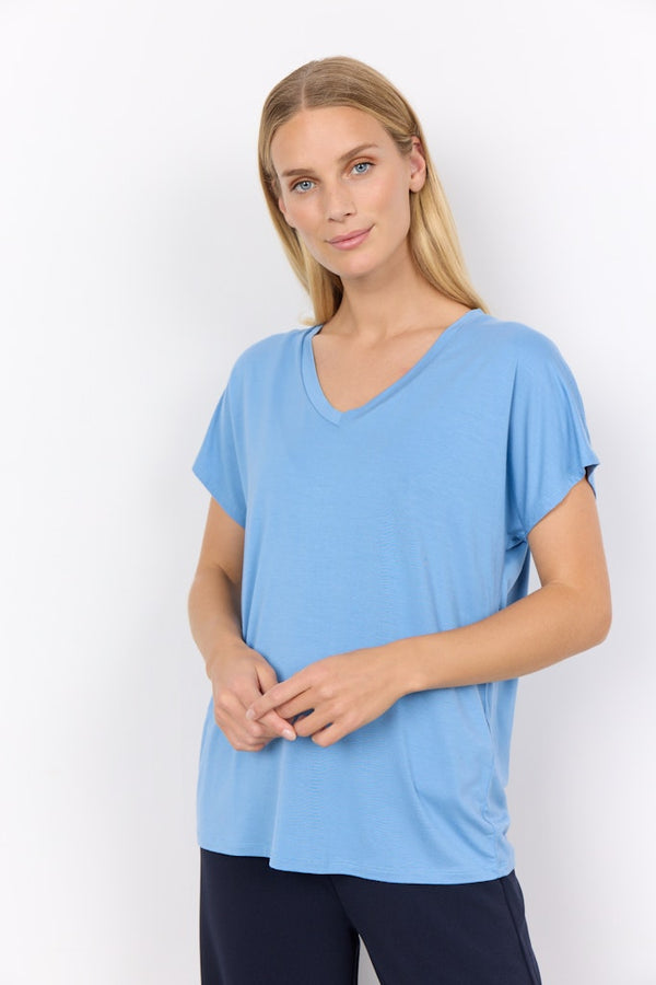 Marica 32 V Neck T-Shirt - Crystal Blue