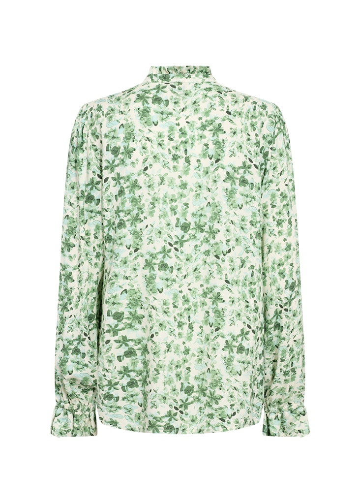 Doha 2 High Neck Print Shirt - Green Combi