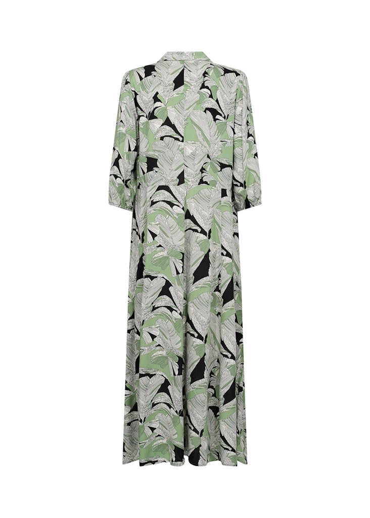 Dauphin 4 Split Neck Print Dress - Misty Combi