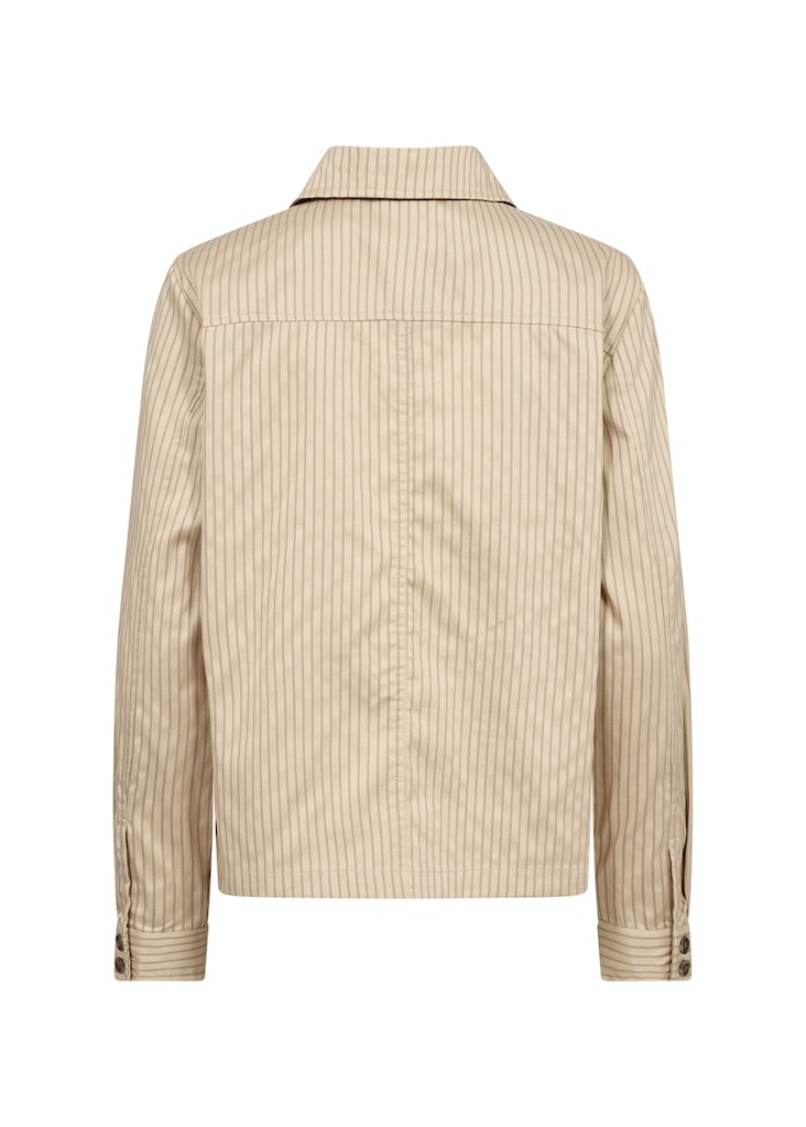 Dilys 1 Button Stripe Jacket - Sand