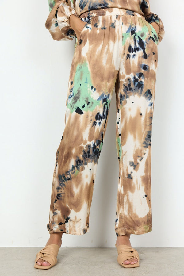 Dona 4 Tie Dye Trousers - Camel