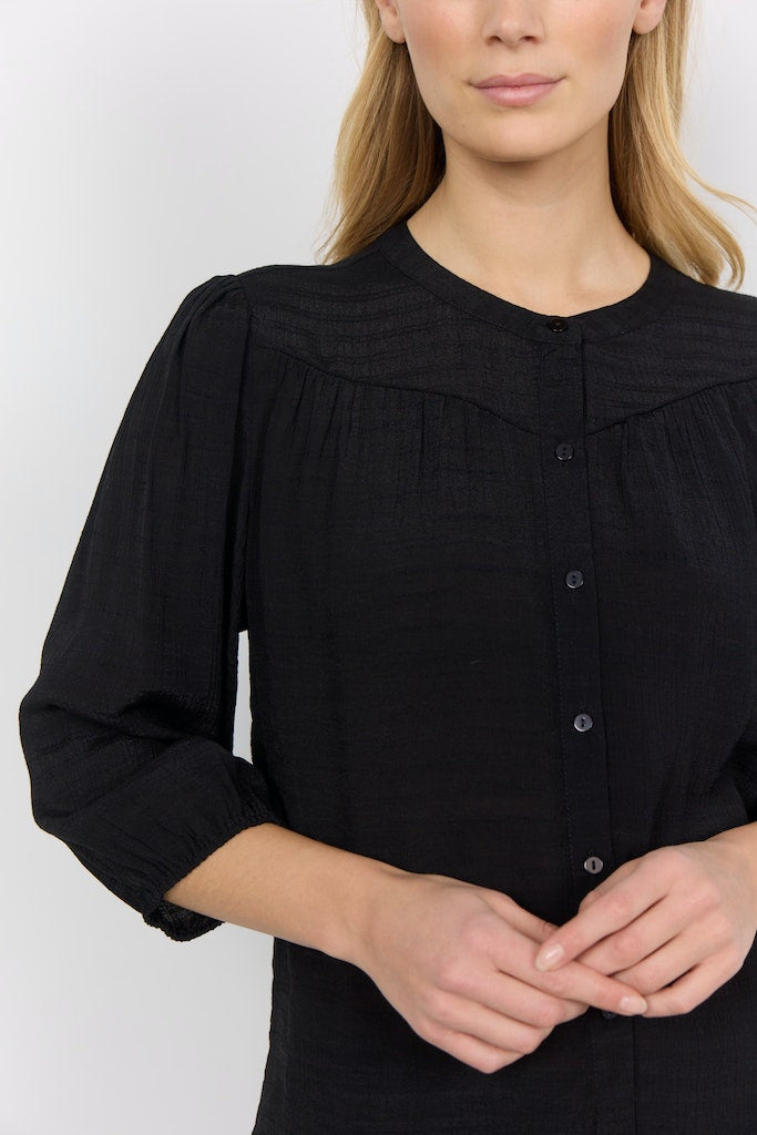 Calypso 7 Round Neck Blouse - Black