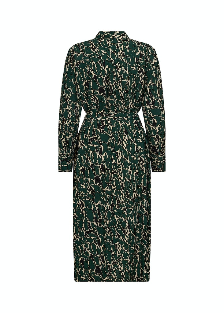 Vickie Print Dress - Dark Pine