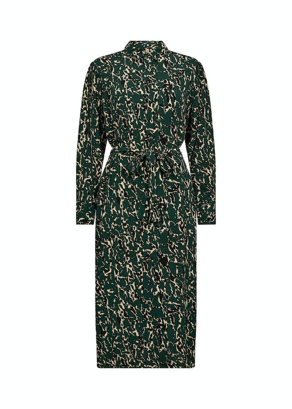 Vickie Print Dress - Dark Pine