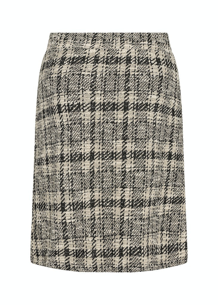 Taina Check Skirt - Sand