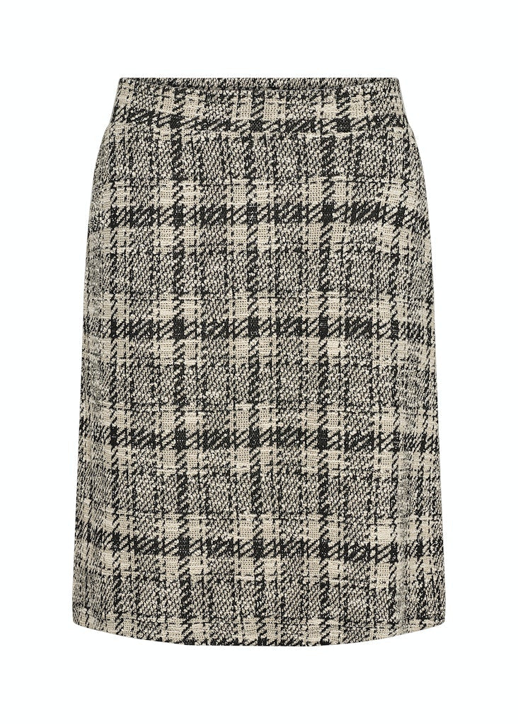 Taina Check Skirt - Sand