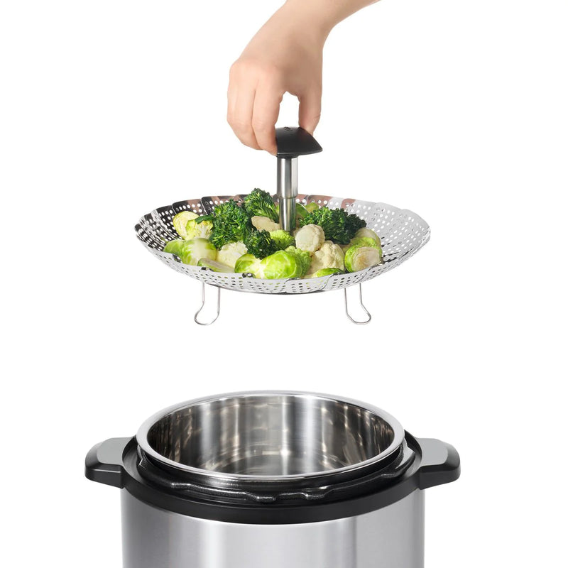 Stainless Steel Steamer with Extendable Handle