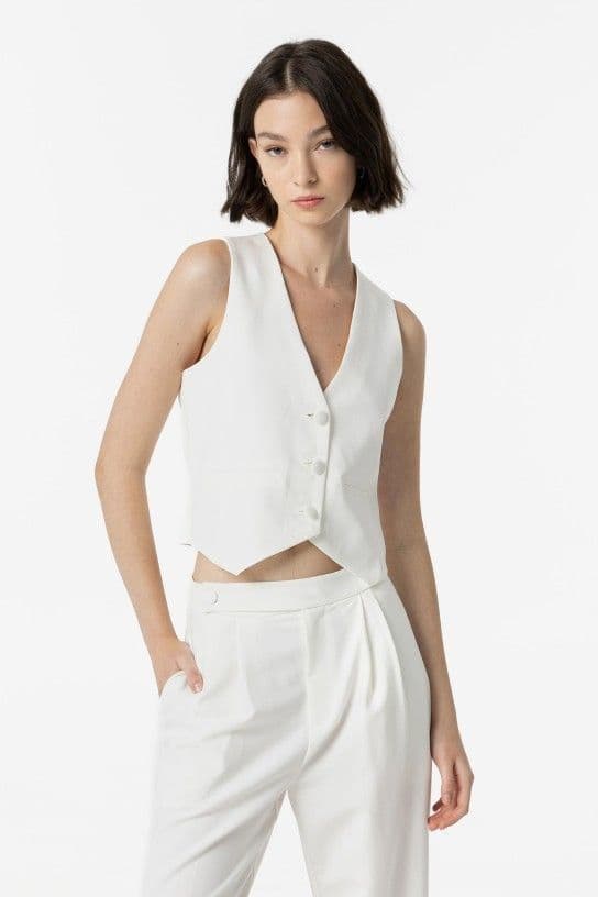 Margot 1 Sleeveless Top - White