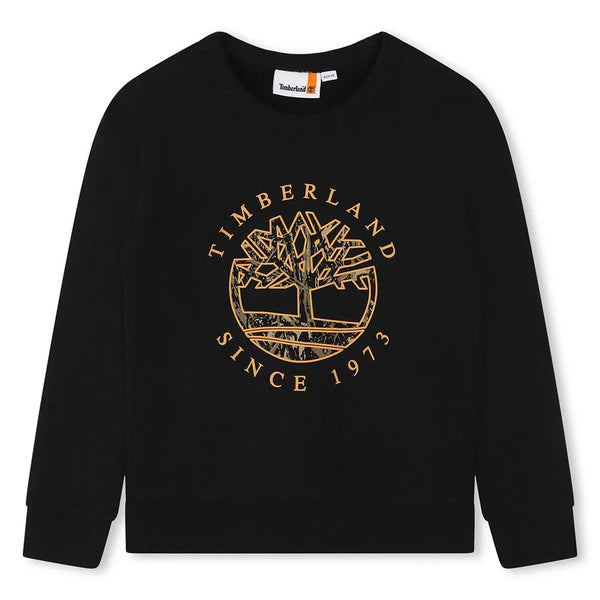 Front Print Sweatshirt - Black