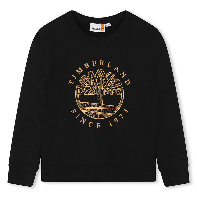 Front Print Sweatshirt - Black