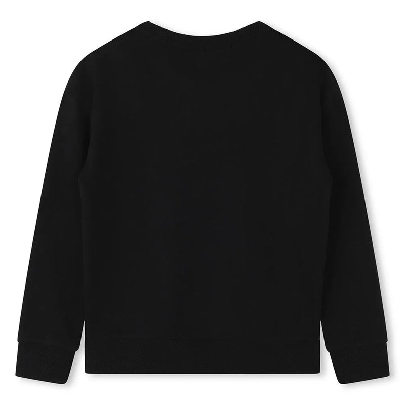 Front Print Sweatshirt - Black