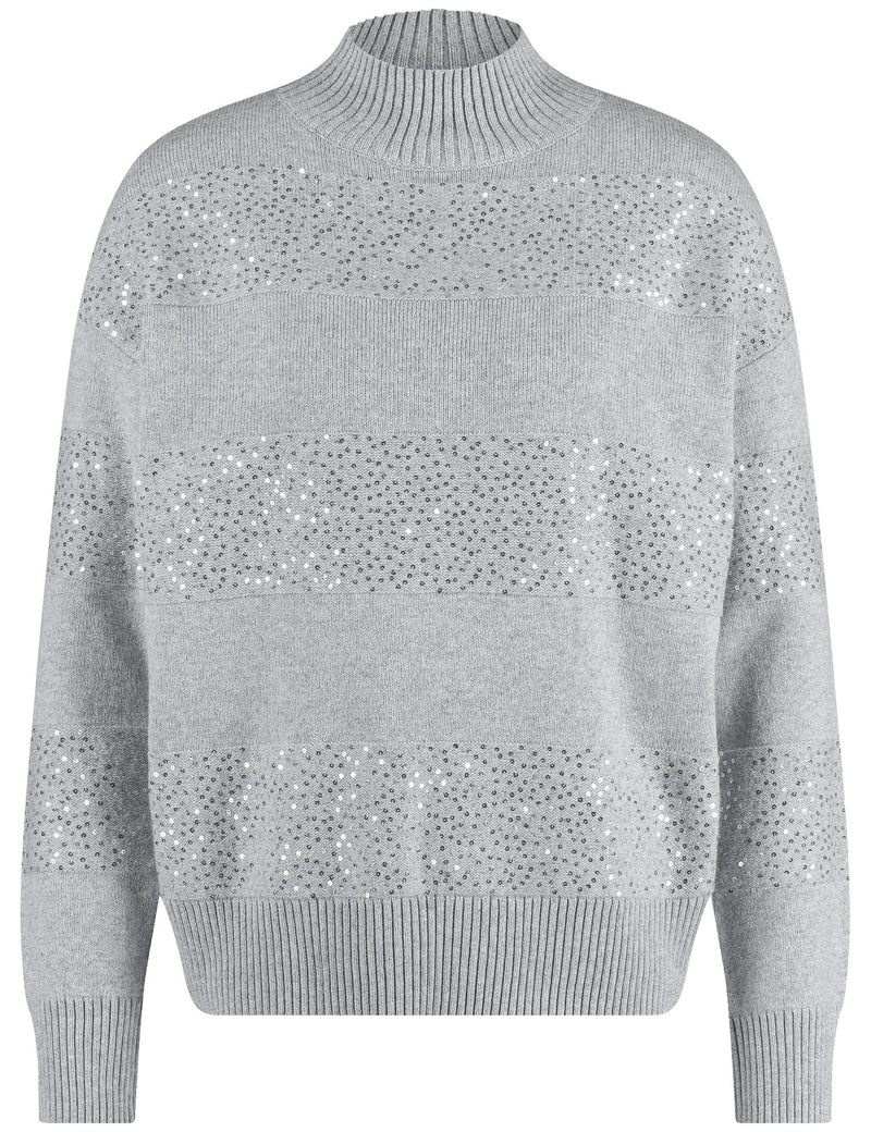 Flowers Delight Jumper - Silver Grey Melange