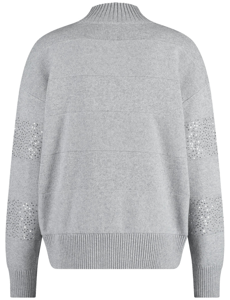 Flowers Delight Jumper - Silver Grey Melange