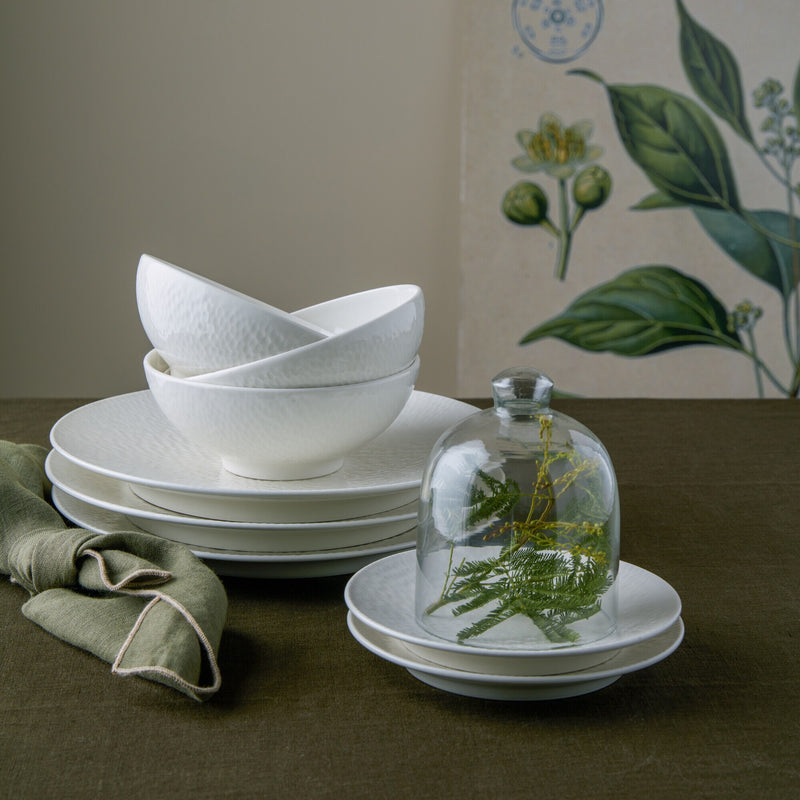 Carve White Cereal Bowl