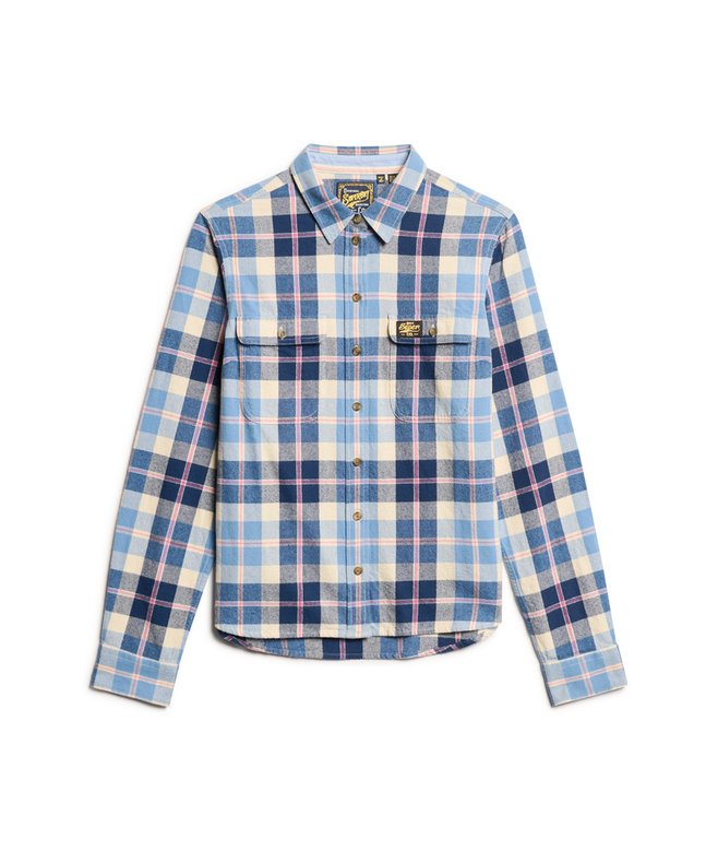 Lumberjack Check Flannel Shirt - Classic Blue Check