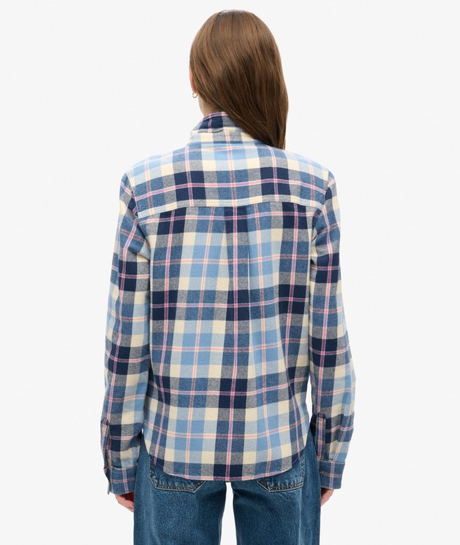 Lumberjack Check Flannel Shirt - Classic Blue Check