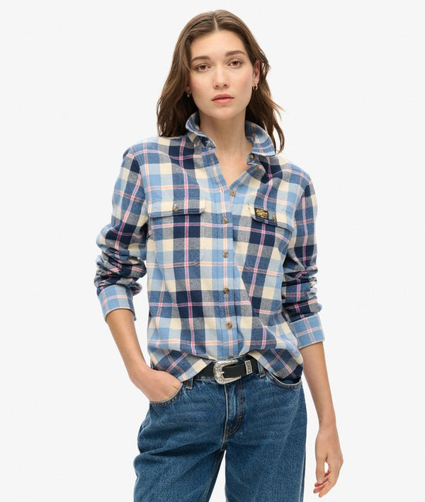 Lumberjack Check Flannel Shirt - Classic Blue Check