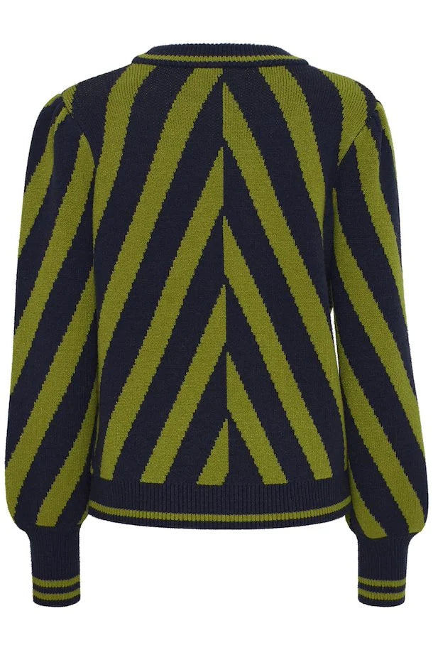 Milo Striped Jumper - Woodbine