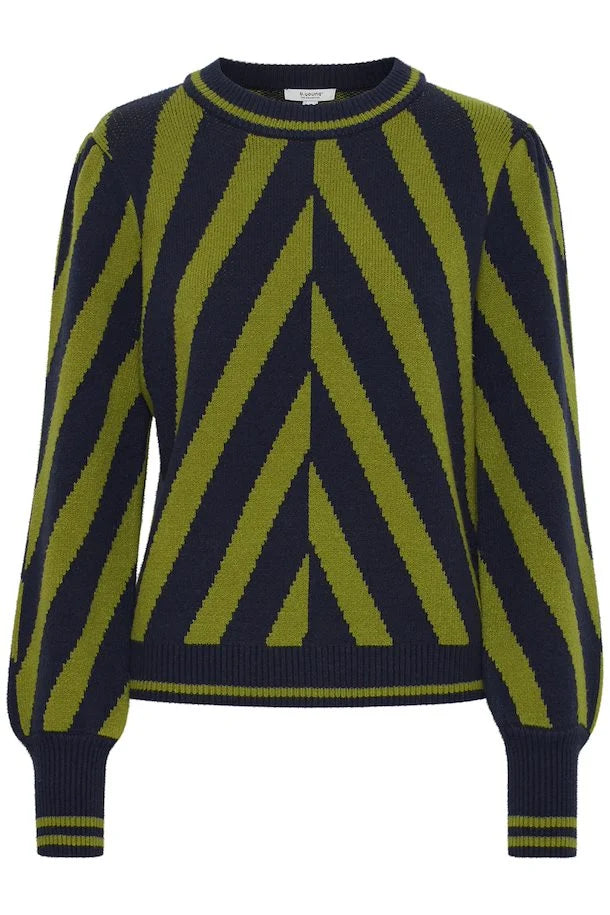 Milo Striped Jumper - Woodbine