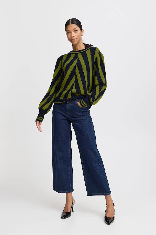 Milo Striped Jumper - Woodbine