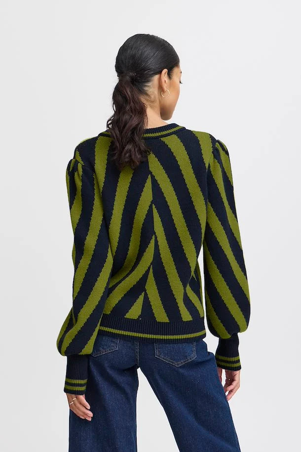 Milo Striped Jumper - Woodbine