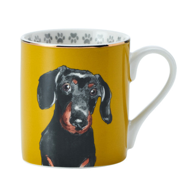 Dachshund Straight-Sided Porcelain Mug 280ml