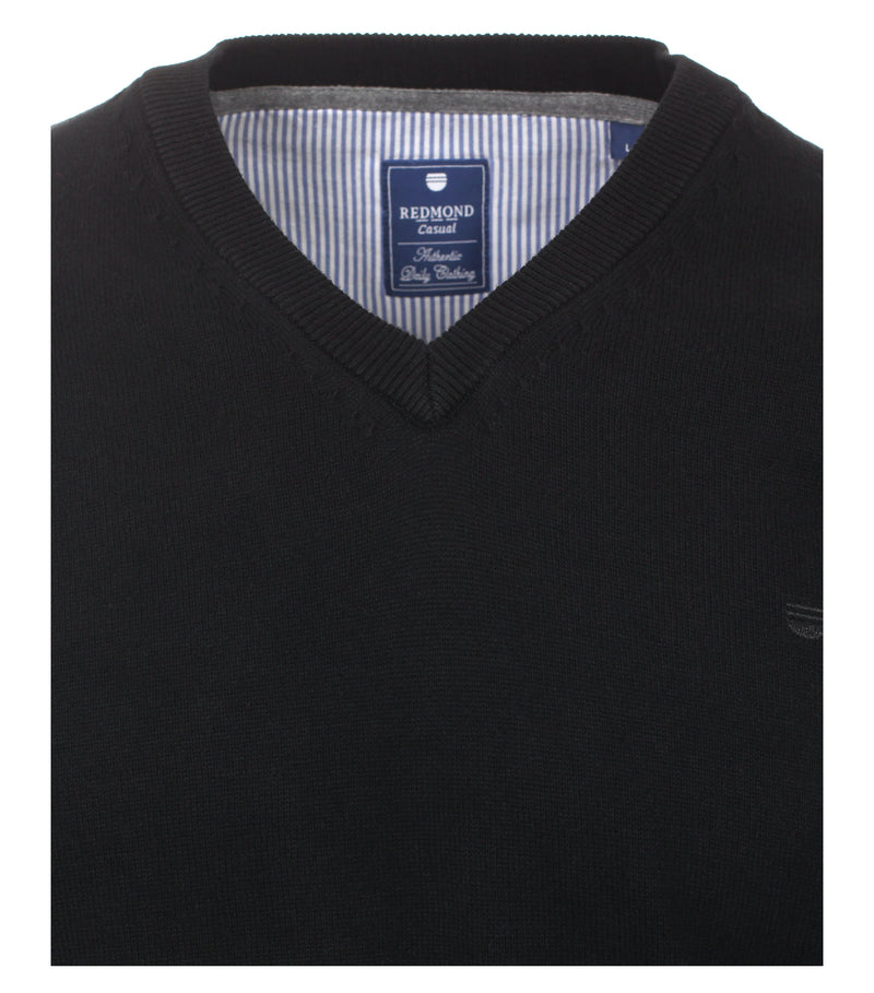 V Neck Jumper - Black