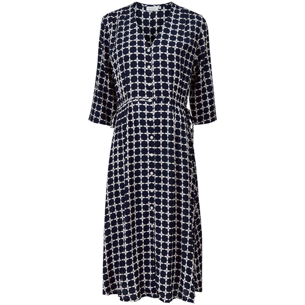 Nini 3/4 Sleeve Dress - Navy