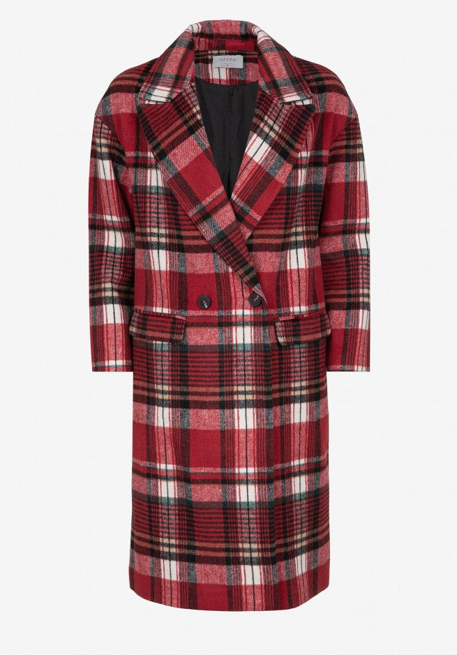 Kurt Long Check Jacket - Molten Lava