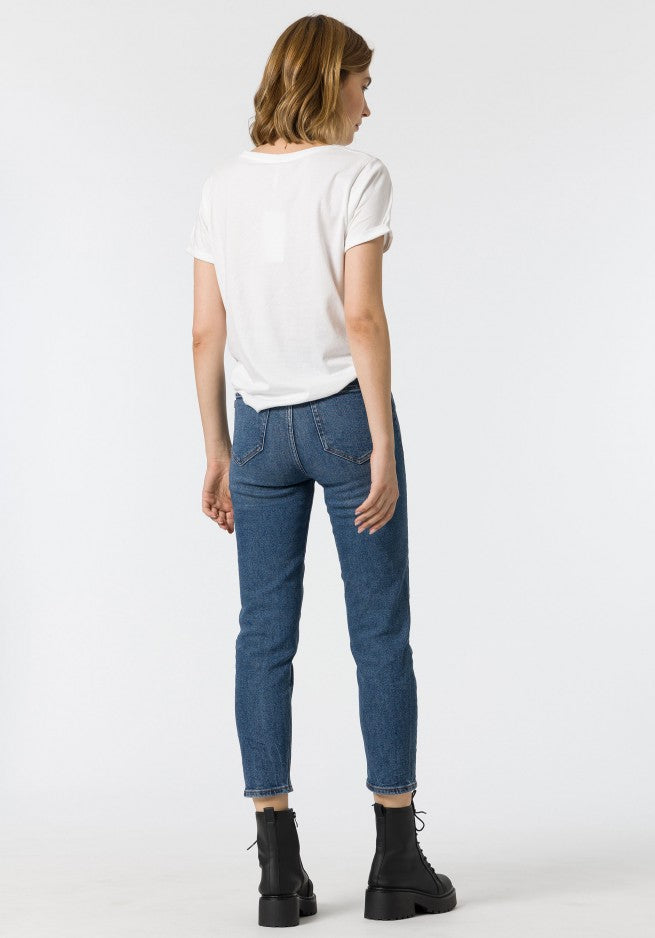 Mom Slim Jeans - Blue