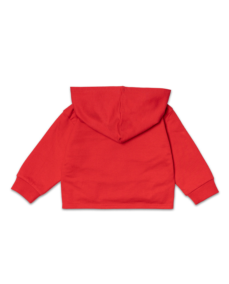 Plush Hooded Sweatshirt - Red