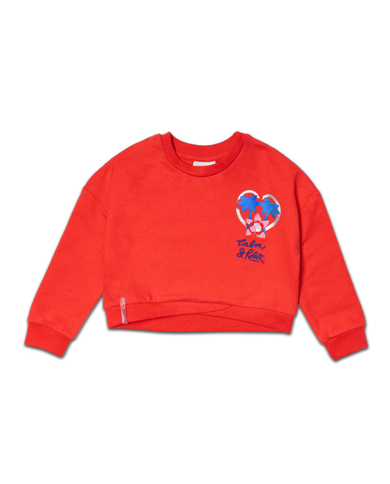 Plush Sweatshirt - Red