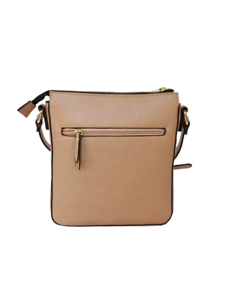 Lille Front Zip Pocket Crossbody - Camel