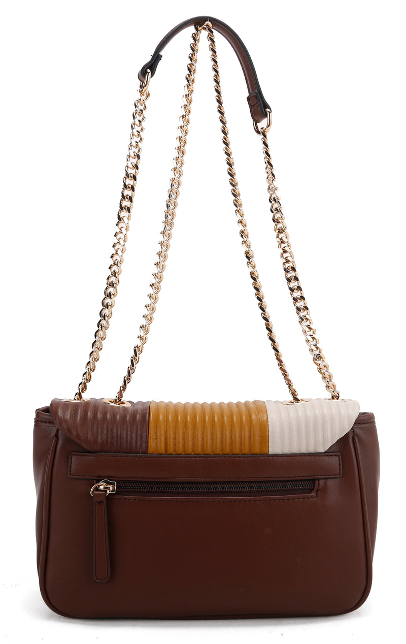 Chain Crossbody Bag - Burgundy