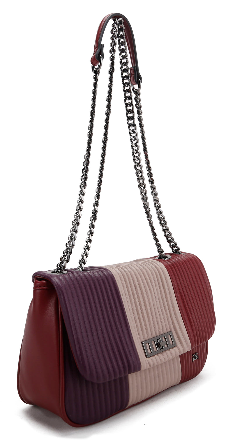 Chain Crossbody Bag - Burgundy